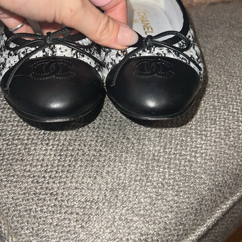 Chanel cap toe tweed Ballet flats size 36 - Picture 4 of 10